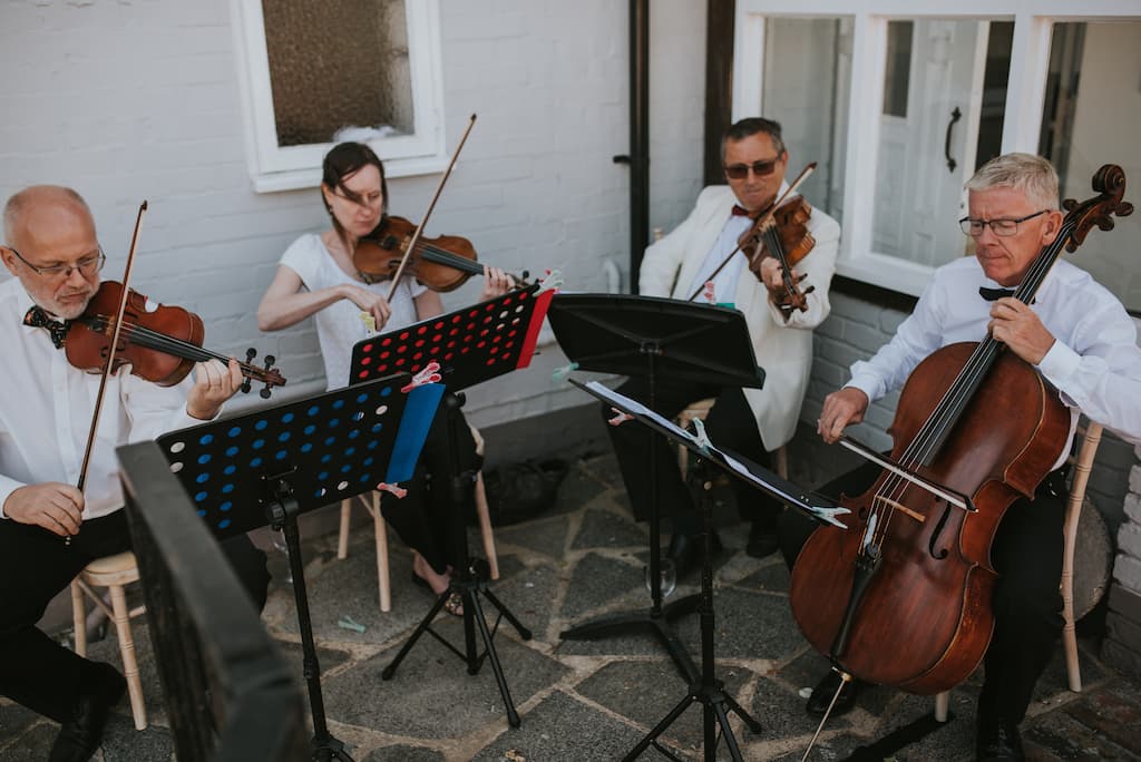 String quartet at an East Kent wedding
