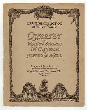 Cover of the Alfred Wall piano quartet