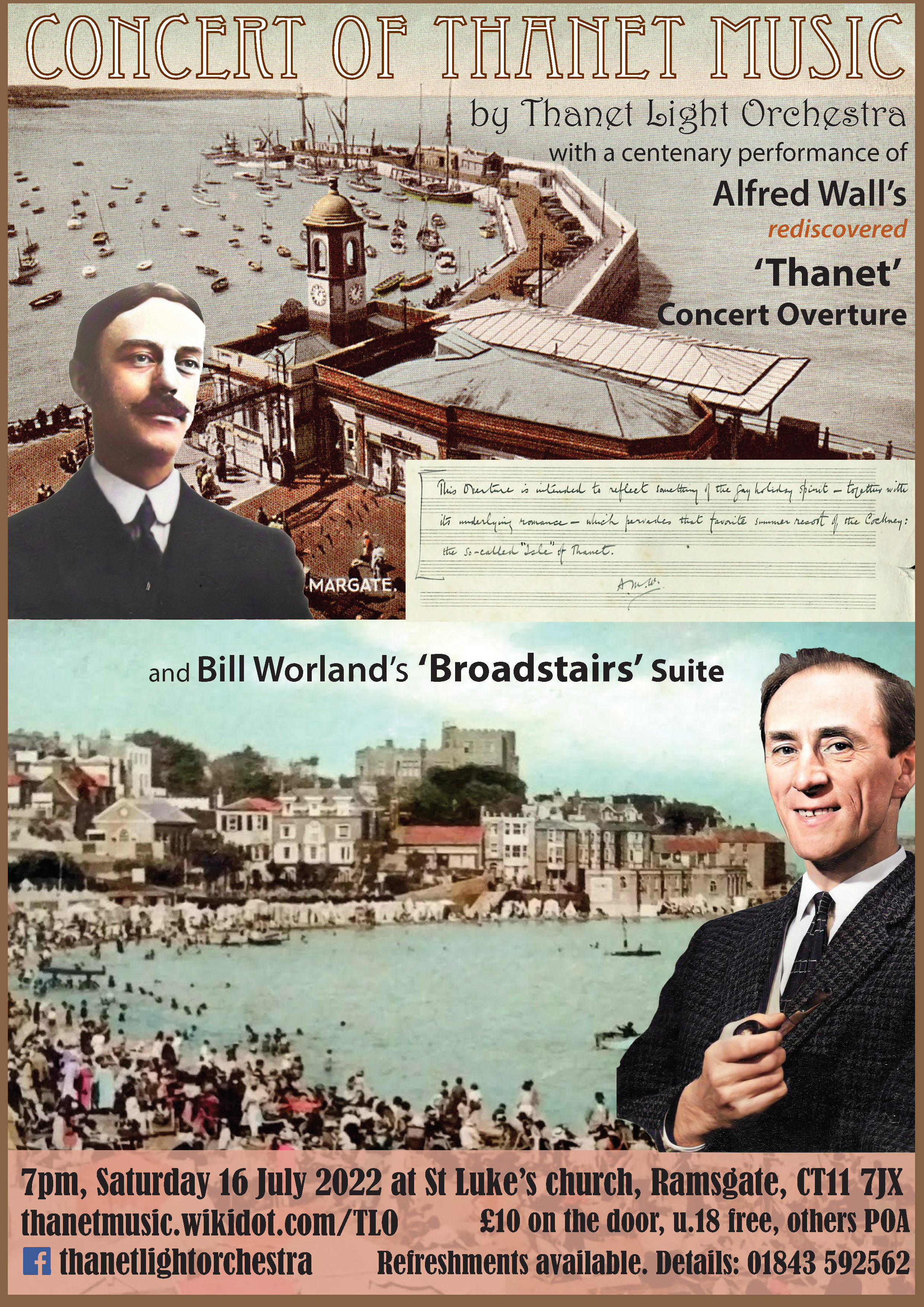 Poster with two faces and scene of Thanet