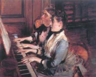 piano duet painting